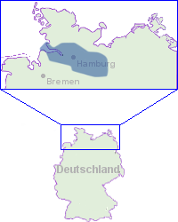 Kartendarstellung des Ausdehnungsbereiches vom Portal Tideelbe