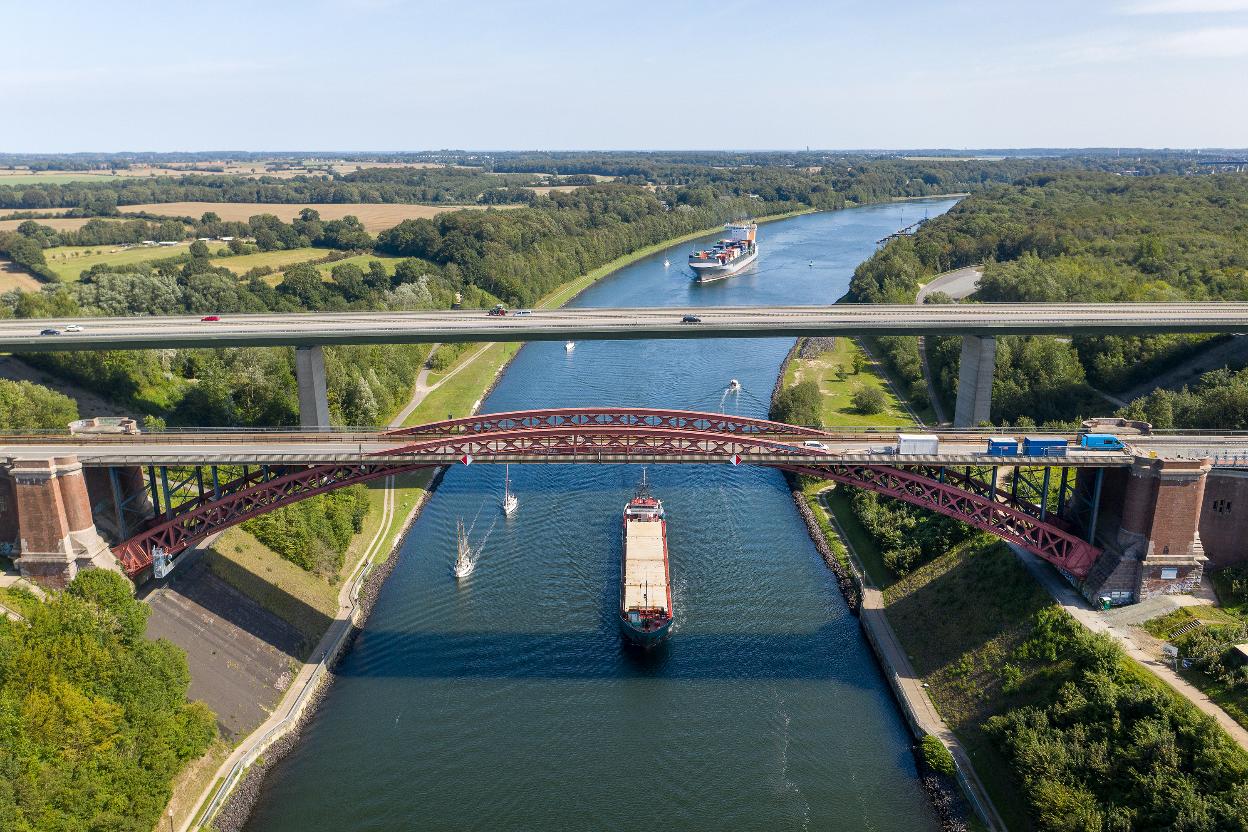 Levensauer Hochbrücke/Nord-Ostsee-Kanal; Quelle: Bundesanstalt für Wasserbau