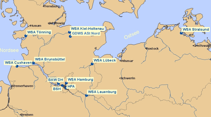 Karte der beteiligten Institutionen