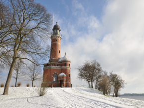 Foto: Leuchtturm Kiel Holtenau Zufahrt zum NOK