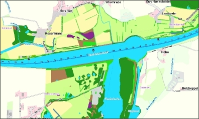 Bild: Biotoptypenkartierung an der Oststrecke des Nord-Ostsee-Kanals