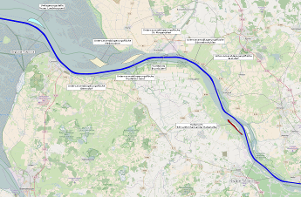 Übersichtskarte mit eingezeichneten und beschrifteten u.a. Unterwasserablagerungsflächen in der Tideelbe