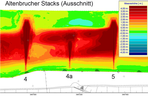 Differenztopographie der Altenbrucher Stacks